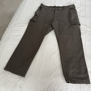 Weatherproof Men’s Taupe Cargo Work Pants 38X30 Stretch Twill Straight Leg